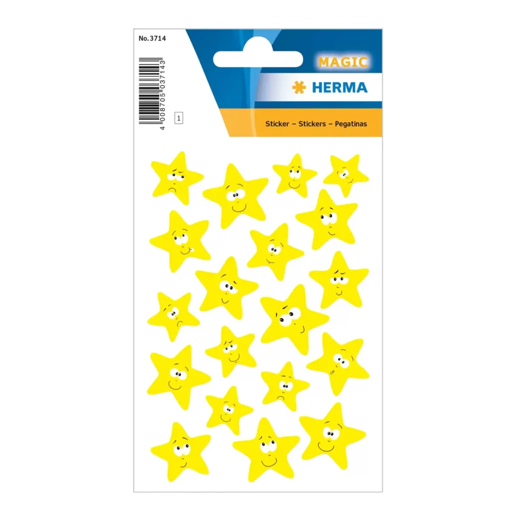 [3714] Herma Sticker Magic Stars, Lunimous-Yellow