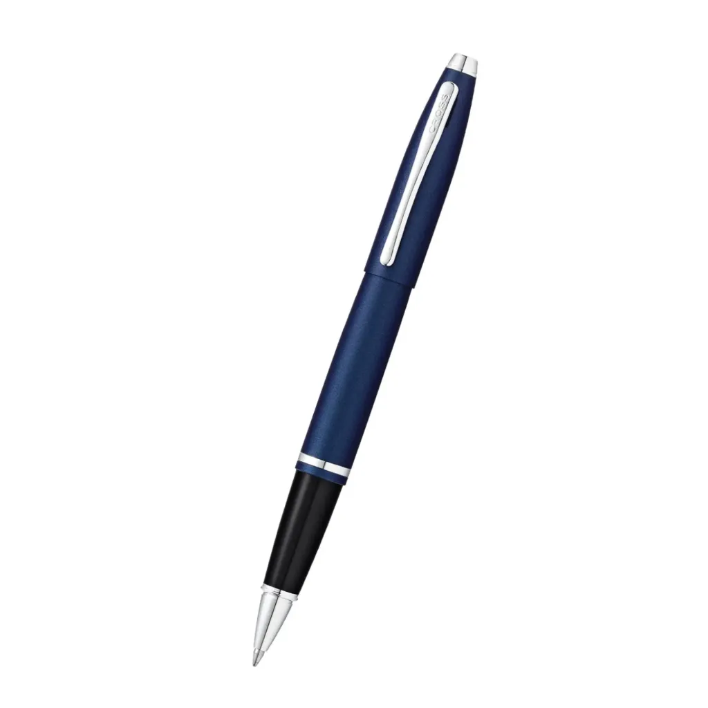 [AT0115-18] Cross Calais Matte Metallic Blue with Polished Chrome Appointments Selectip Rollerball Pen