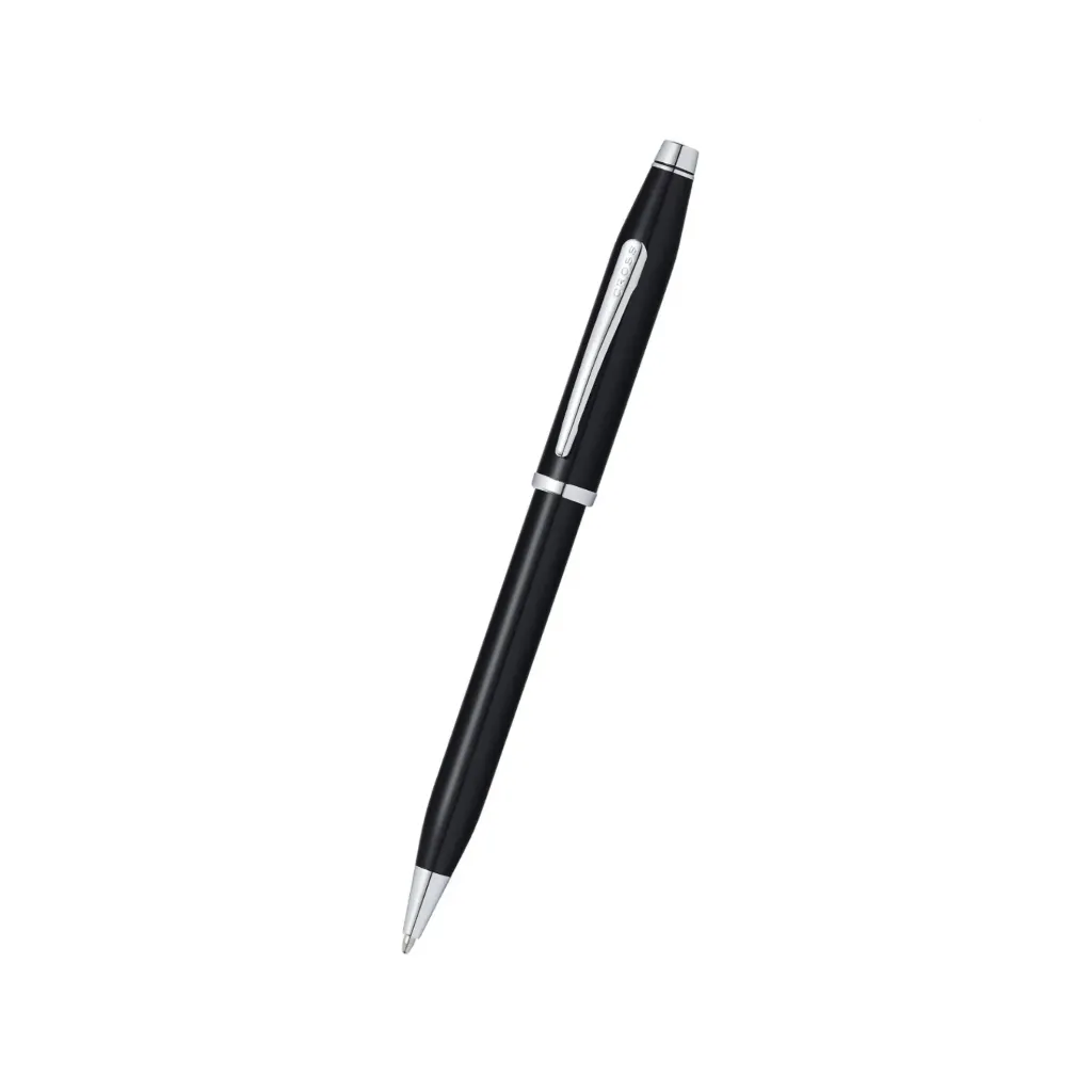 [AT0082WG-157] Cross Century II BlackLacquer with Chrome Plated Ballpoint Pen